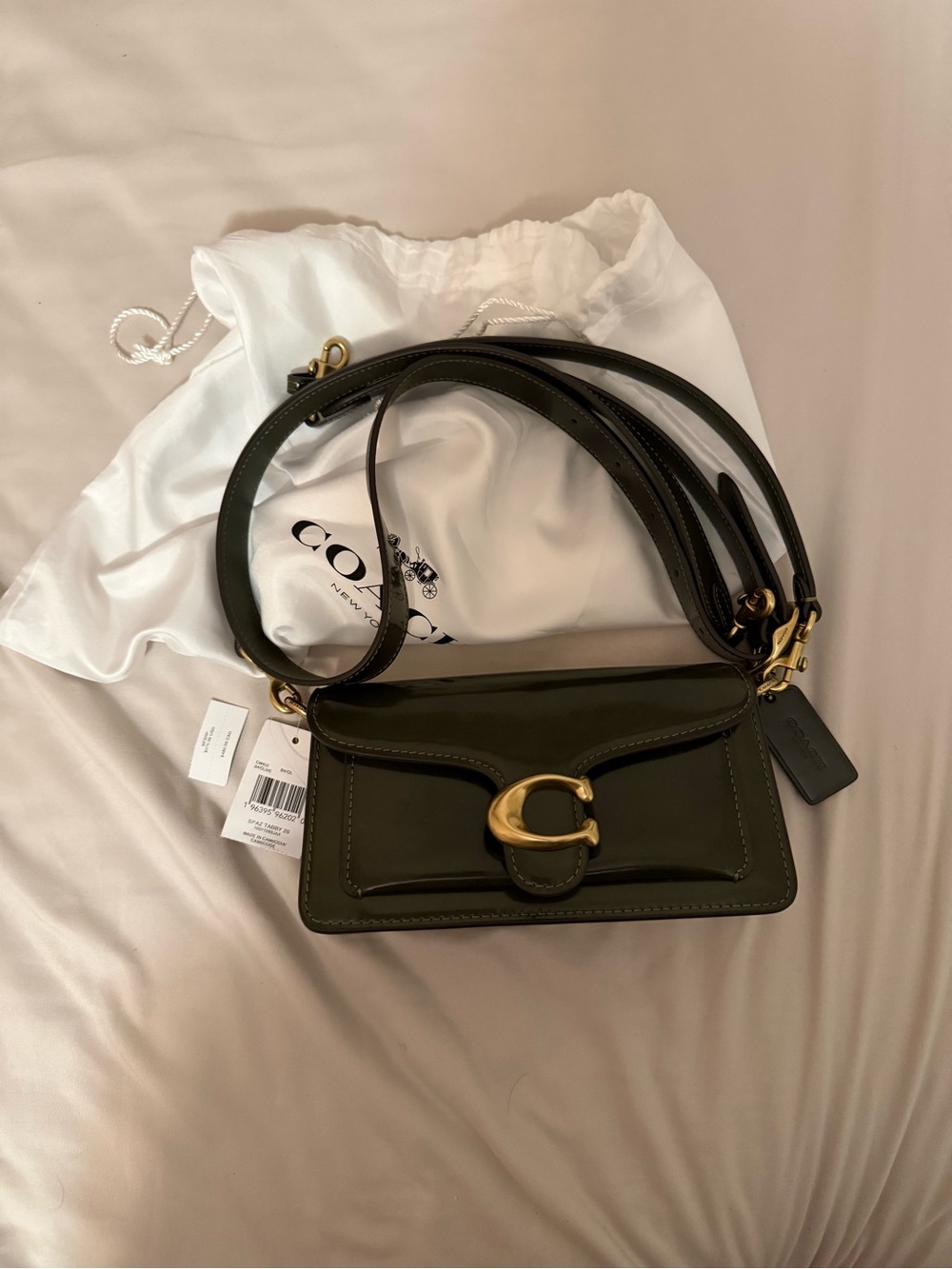 Coach Tabby 20 Spazzolato in olive green